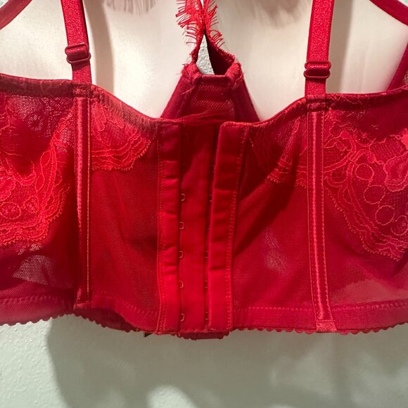 🎀Victoria’s Secret Shine Strap Push-Up Corset Bustier Top - Red - Picture 4 of 5